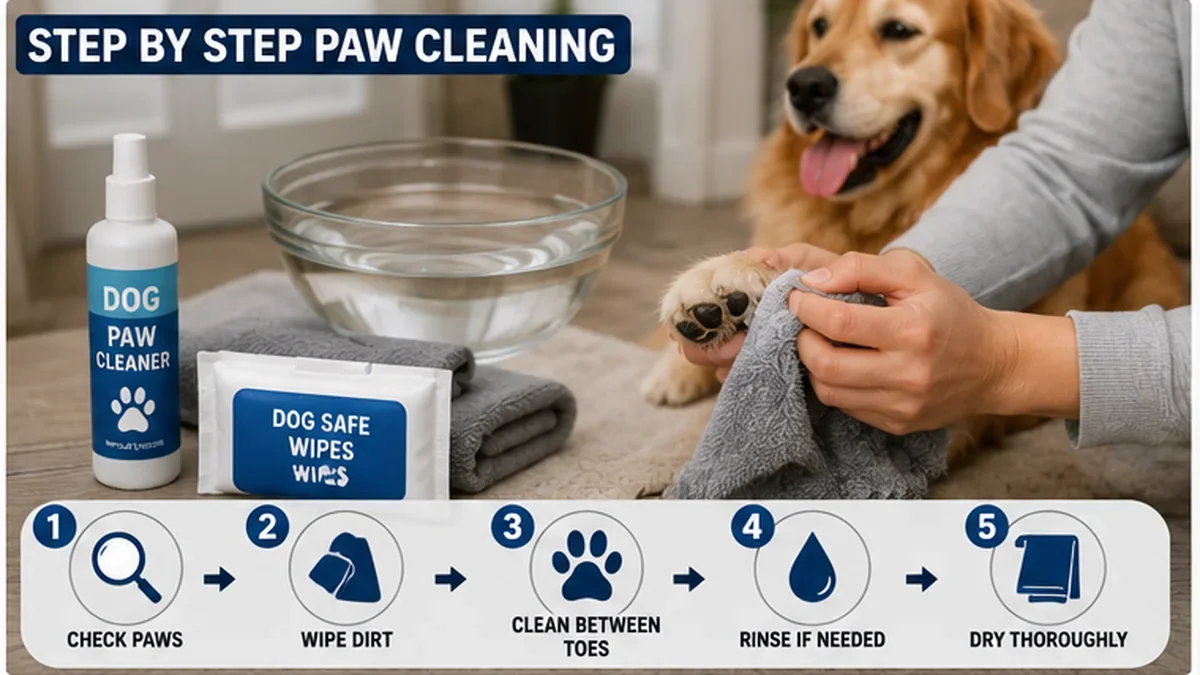 Dog brushing at home