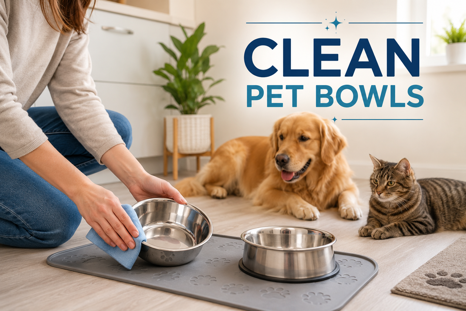 How to Clean Pet Bowls and Feeding Areas Safely