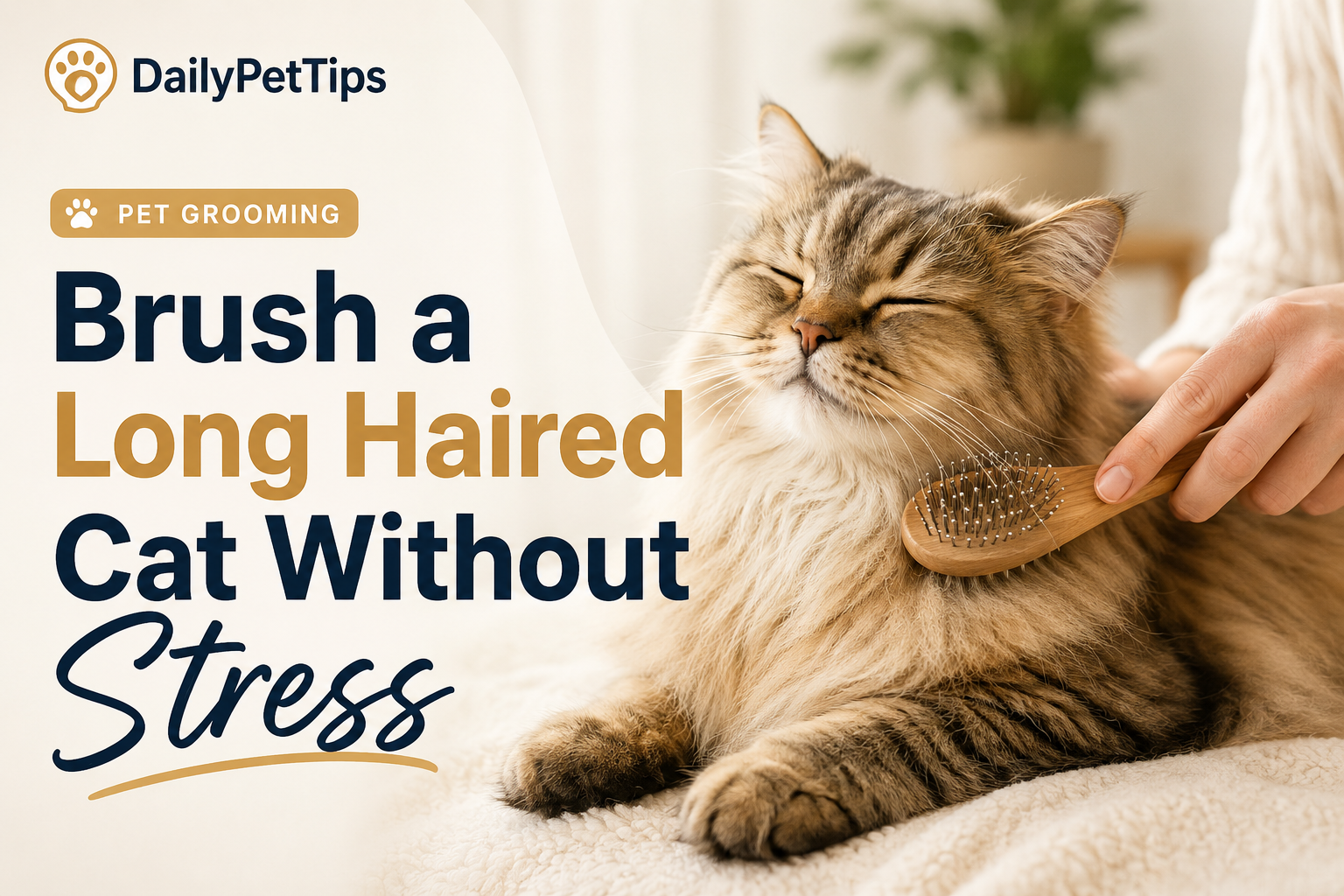 How to Brush a Long Haired Cat Without Stress