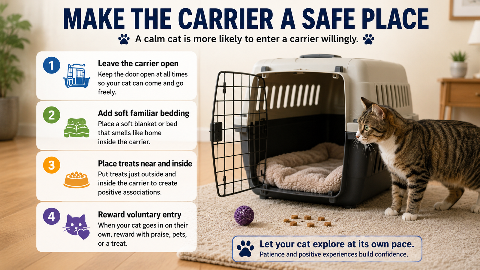 How to Get a Cat Comfortable With a Carrier