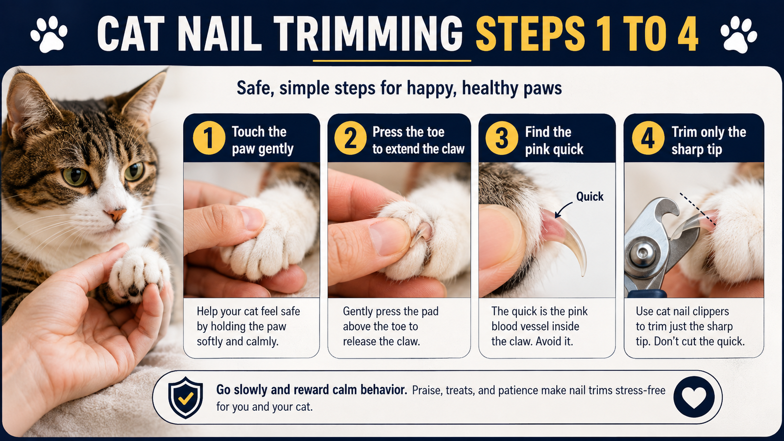 How to Trim a Cat’s Nails Safely at Home