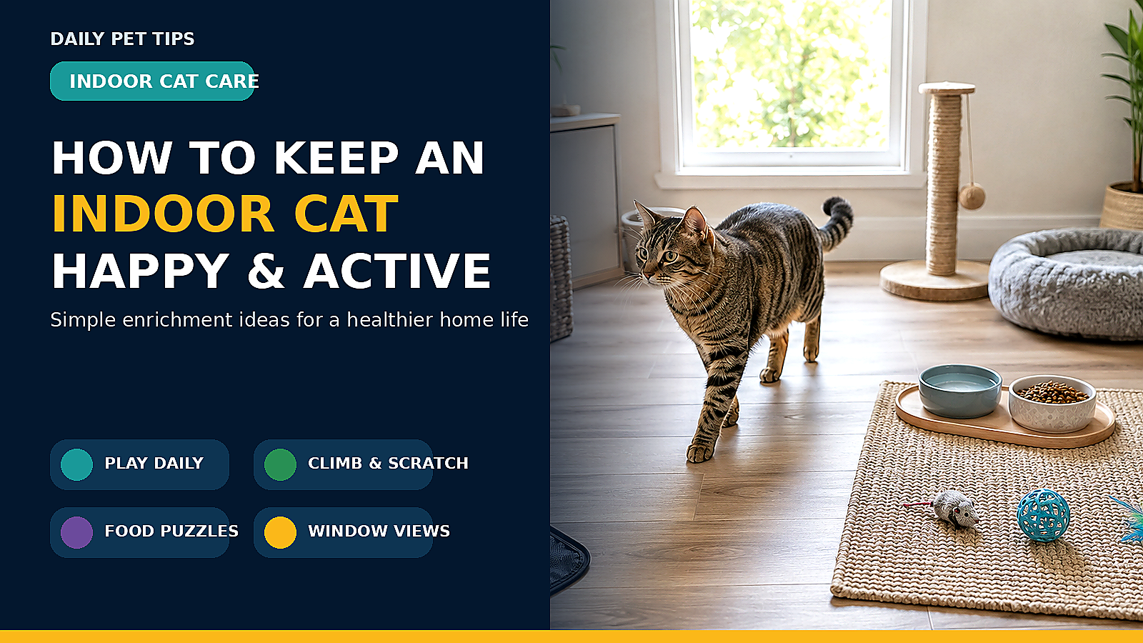 How to Keep an Indoor Cat Happy and Mentally Stimulated