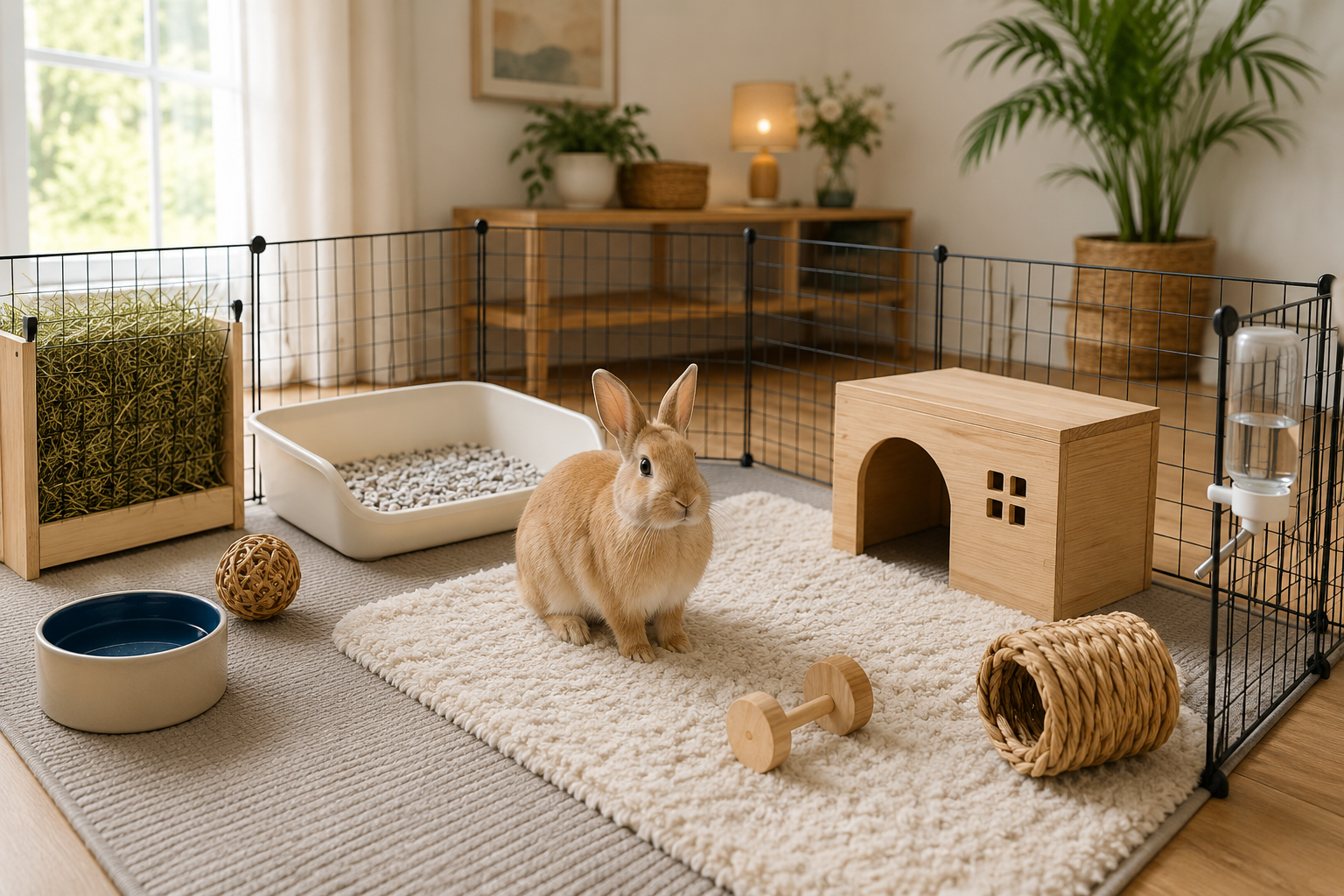 How to Set Up a Safe Indoor Home for a Pet Rabbit
