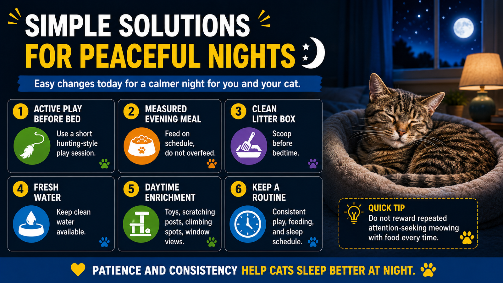 Why Does My Cat Meow at Night? Causes and Simple Solutions