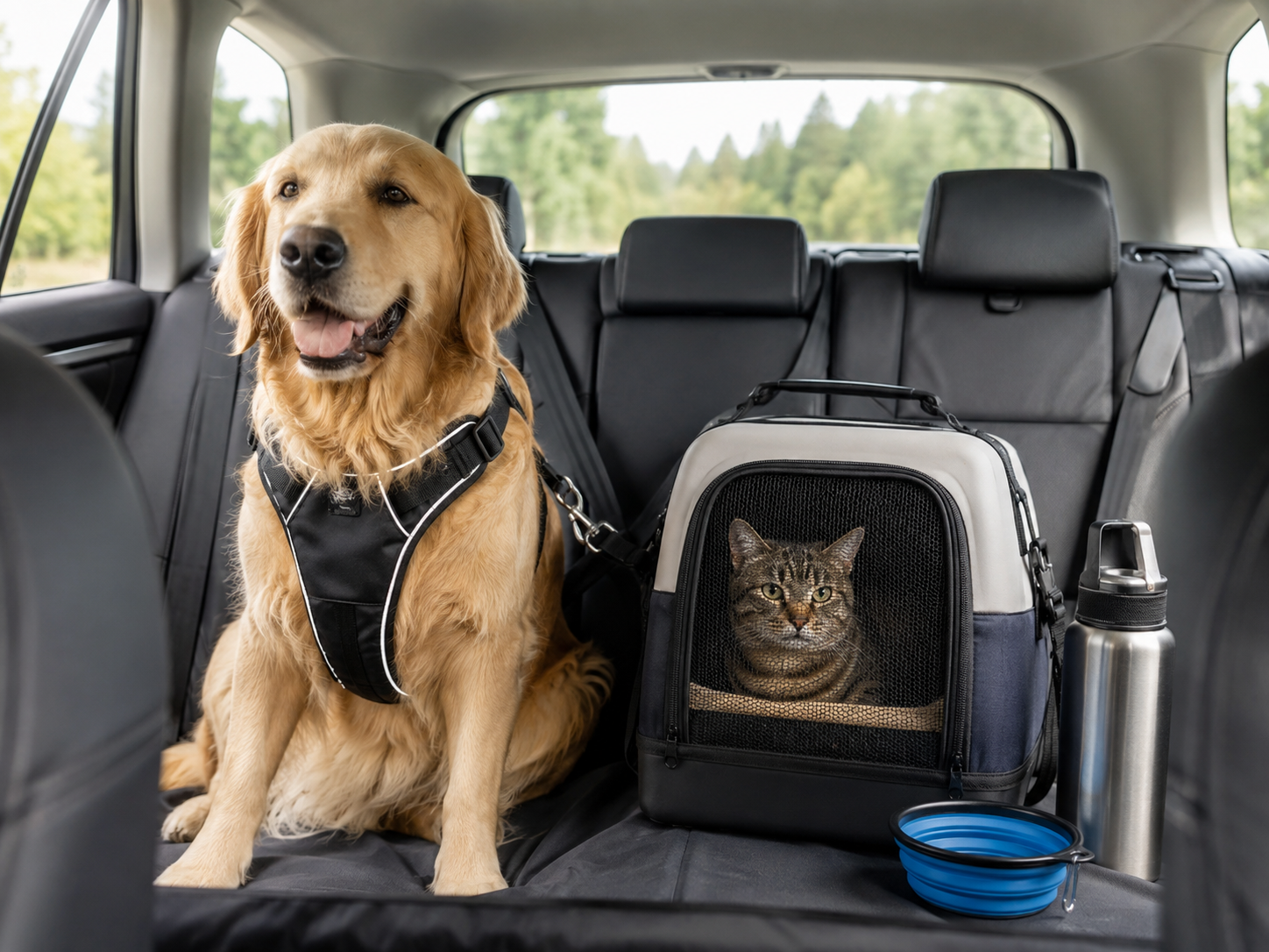 How to Travel Safely With a Dog or Cat by Car