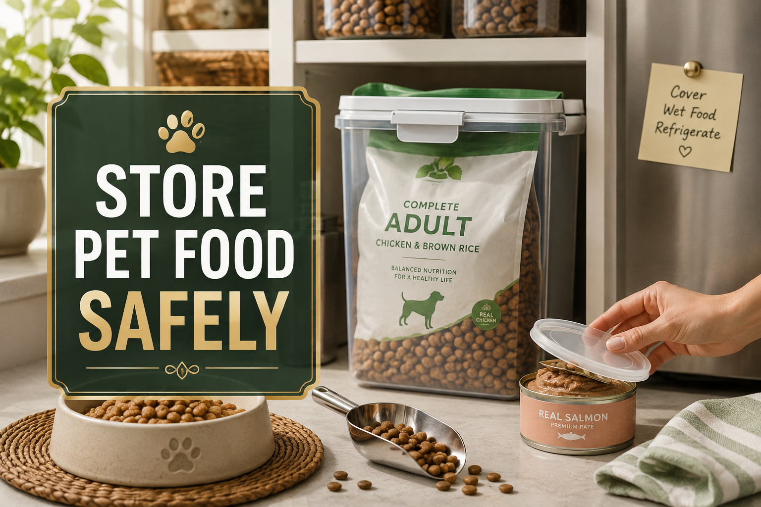 How to Store Dry and Wet Pet Food Safely at Home