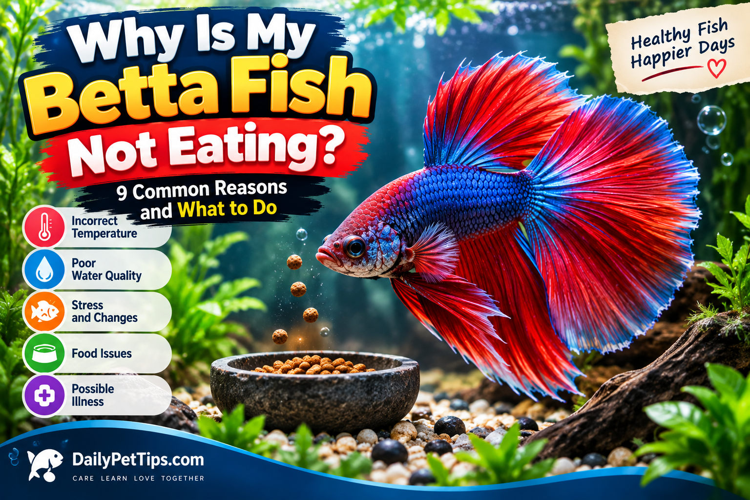 Why Is My Betta Fish Not Eating? 9 Common Reasons and What to Do