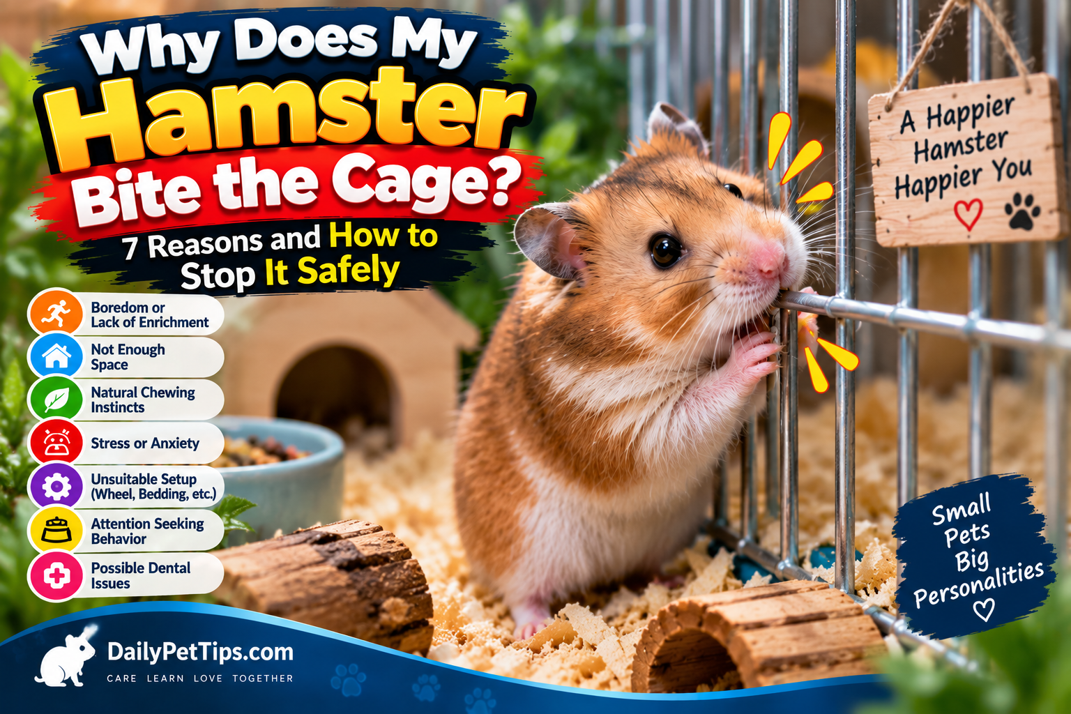 Why Does My Hamster Bite the Cage? 7 Reasons and How to Stop It Safely