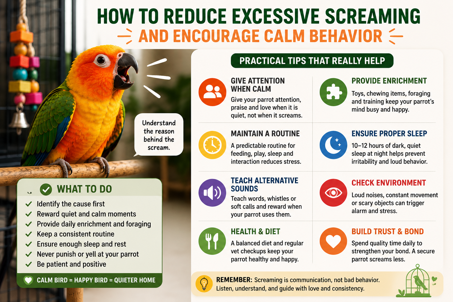 why Does My Parrot Scream So Much