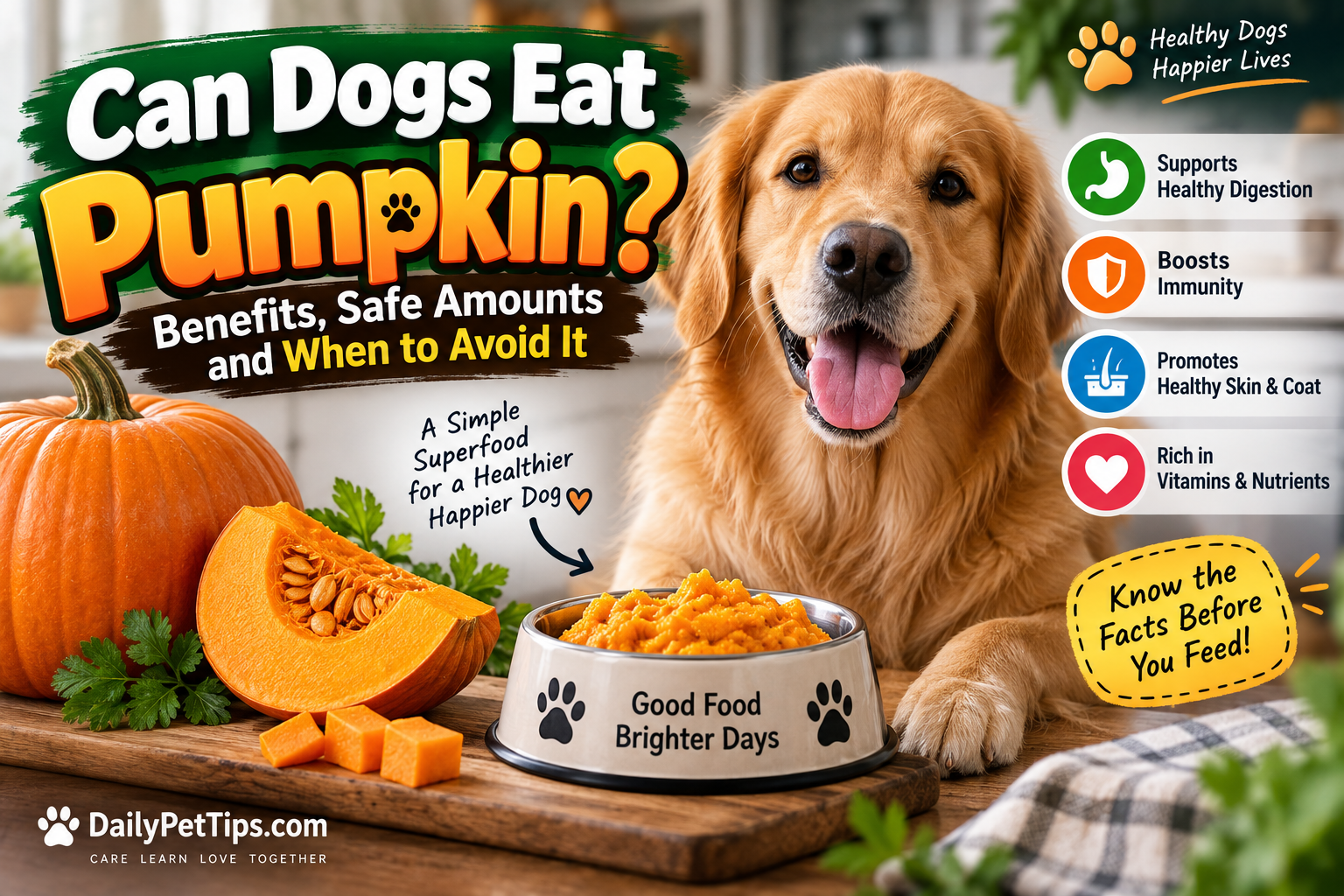 Can Dogs Eat Pumpkin? Benefits, Safe Amounts and When to Avoid It